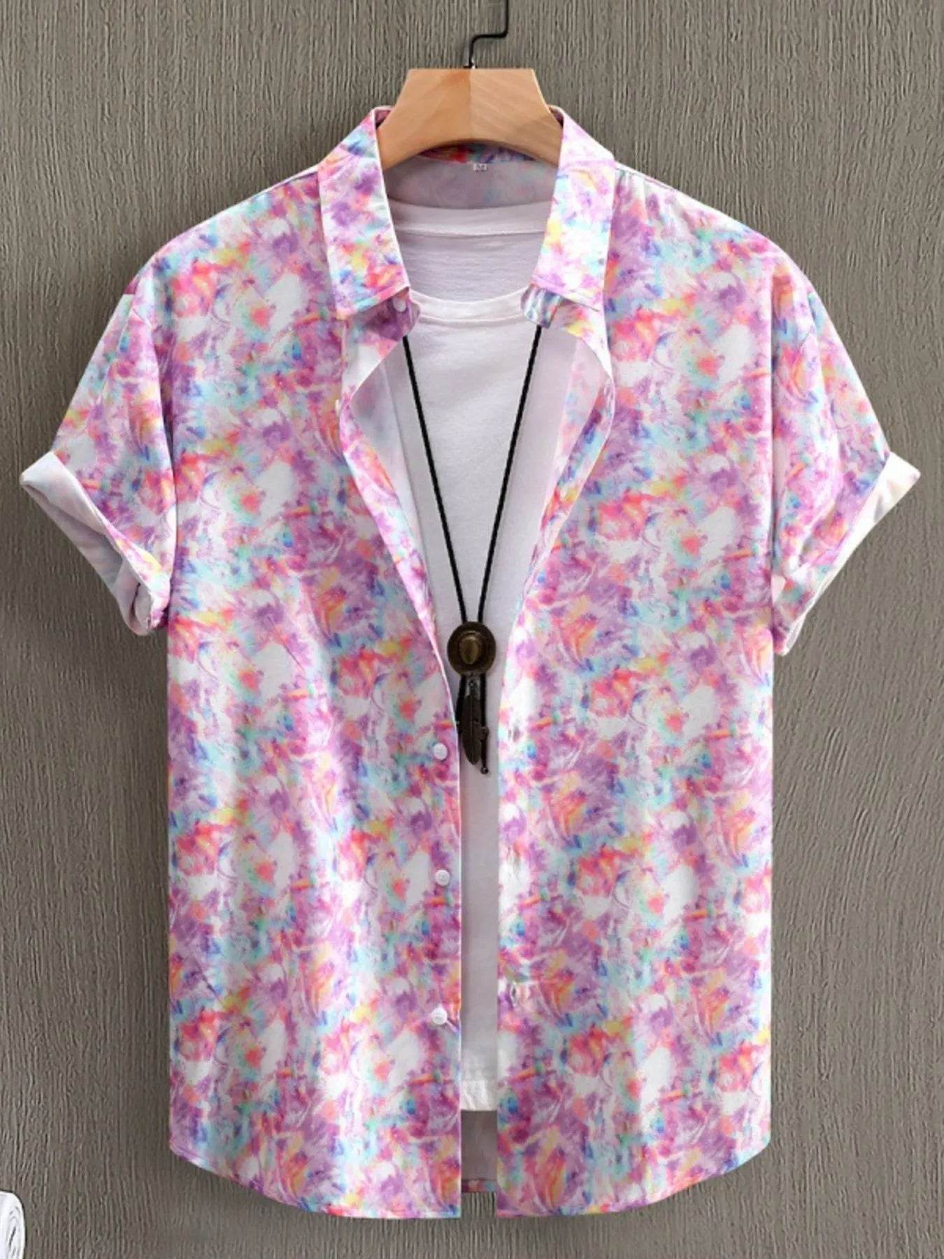 Men's Printed Short Sleeve Casual Shirt - Purcell's Clothing Company