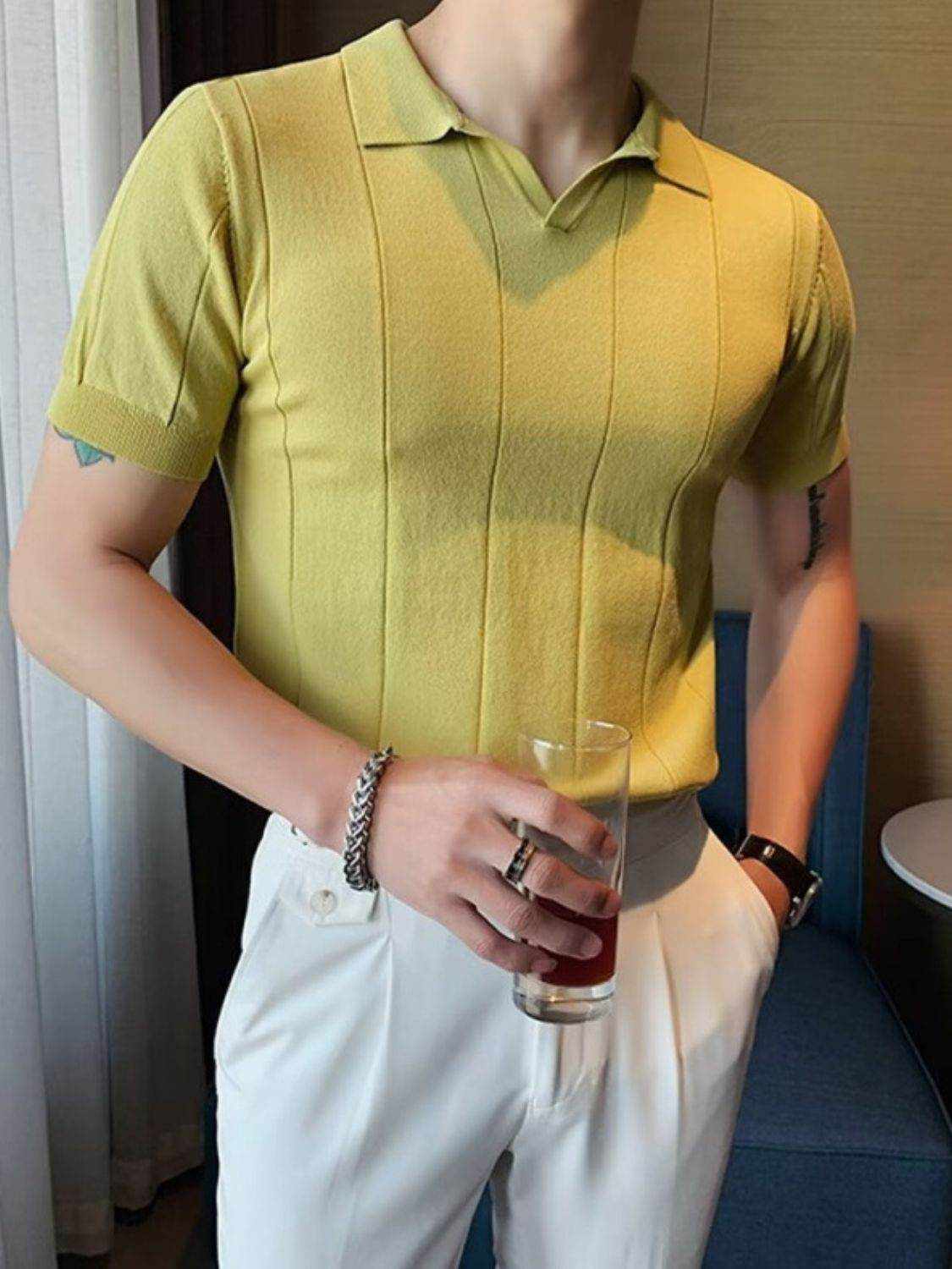 Collared Neck Short Sleeve Polo - Purcell's Clothing Company