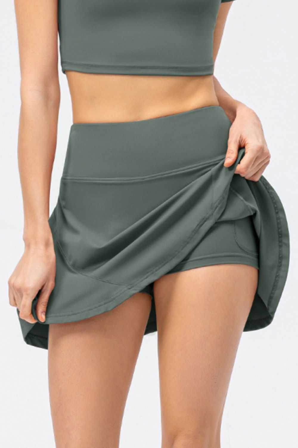 High Waist Wide Waistband Active Skirt - Purcell's Clothing Company