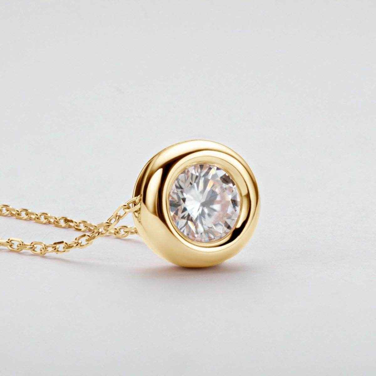 1 Carat Moissanite 925 Sterling Silver Necklace - Purcell's Clothing Company