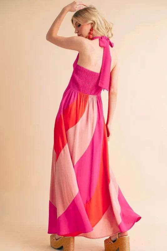 Aemi+Co Color Block Sleeveless Maxi Dress - Purcell's Clothing Company
