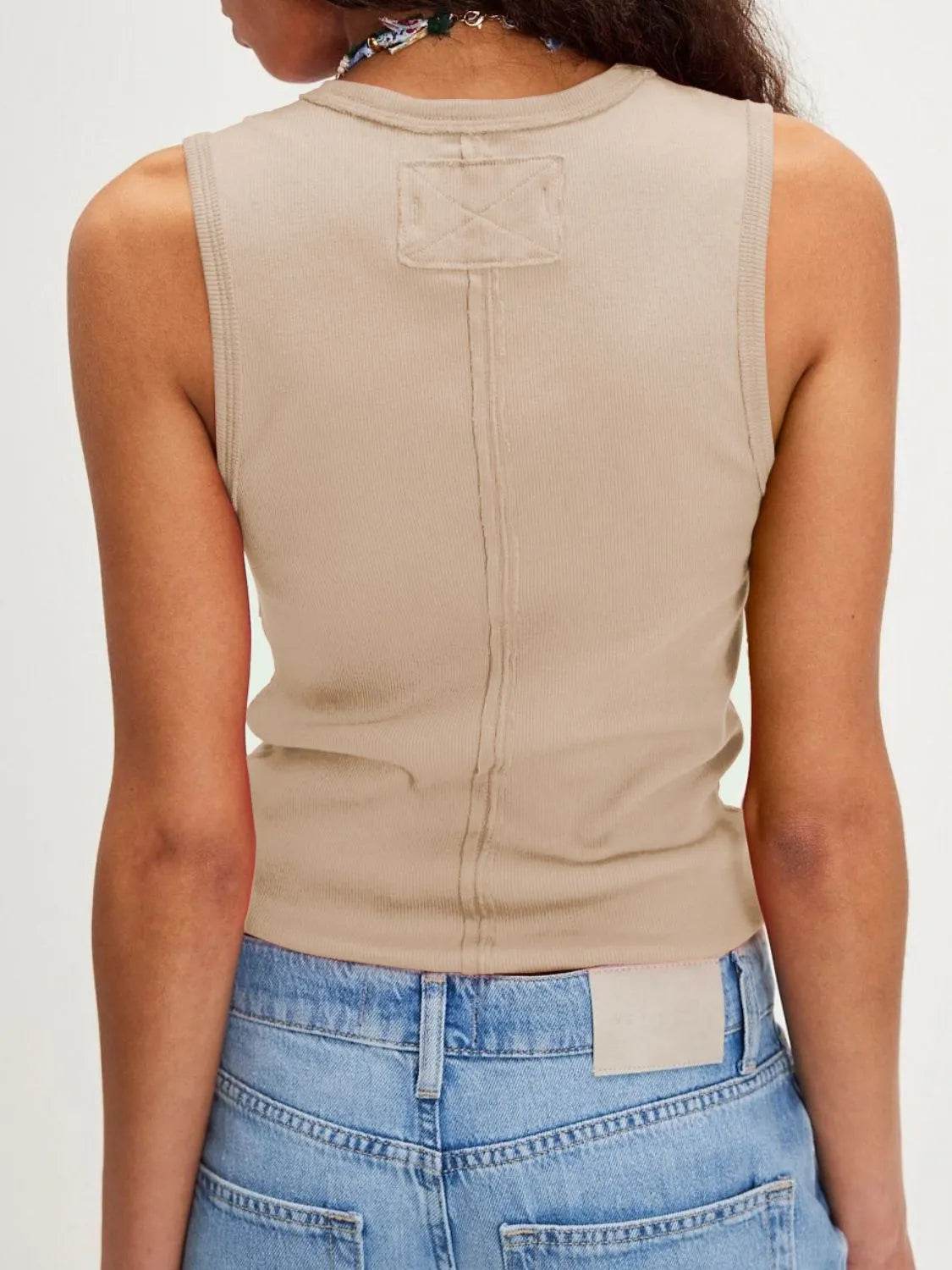 V-Neck Wide Strap Tank - Purcell's Clothing Company