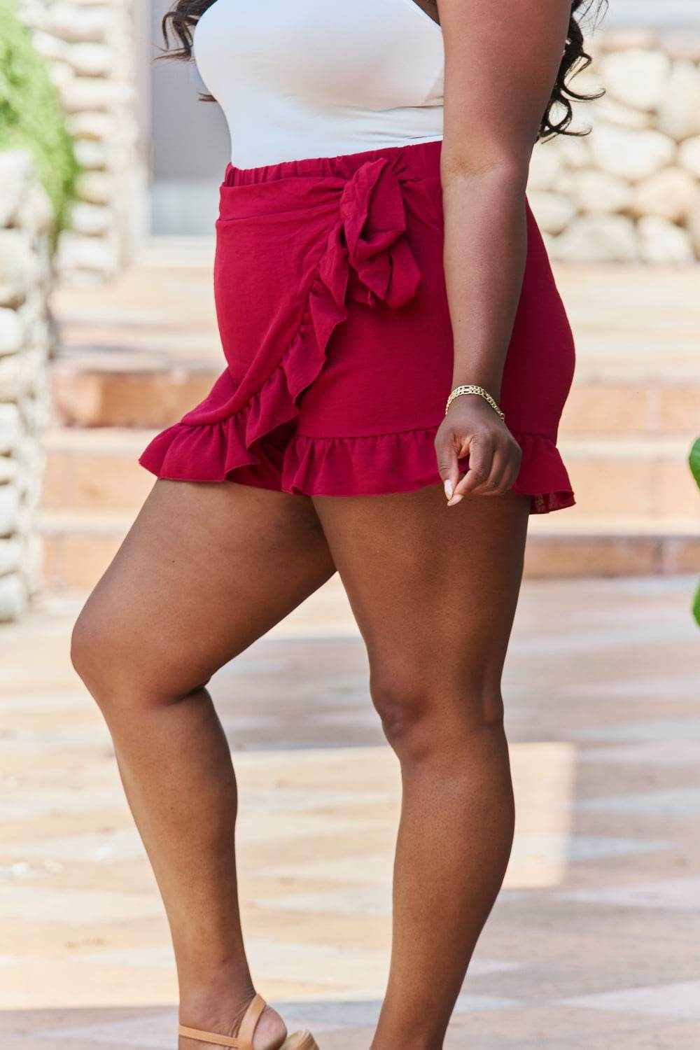 GeeGee Remember Me Plus Size Ruffled Hem Skort - Purcell's Clothing Company