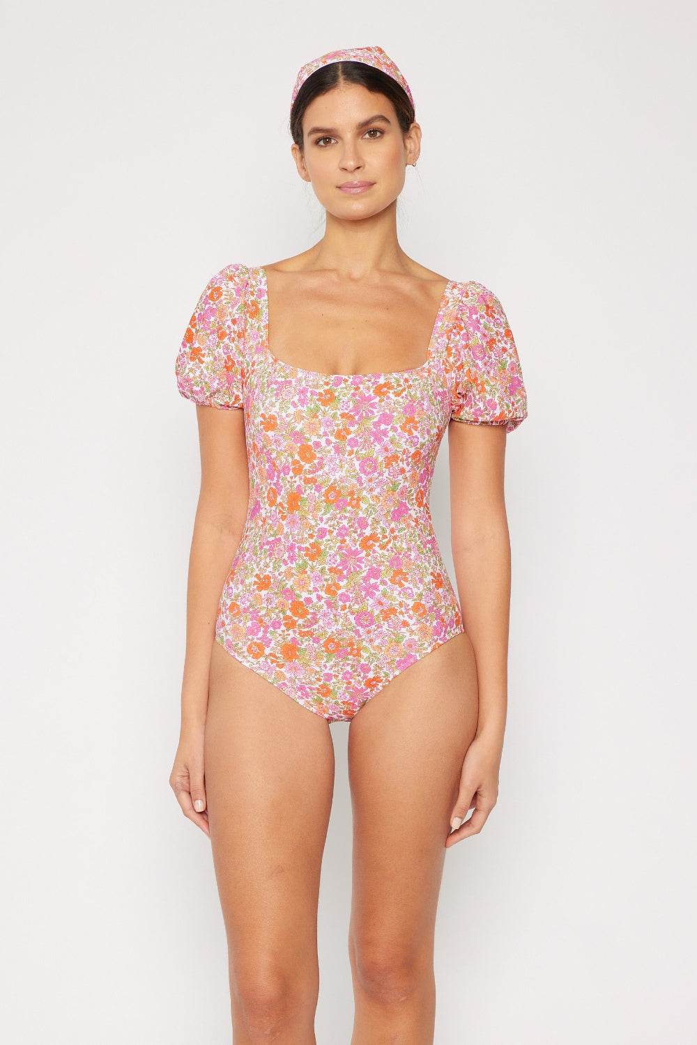 Marina West Swim Floral Puff Sleeve One-Piece - Purcell's Clothing Company