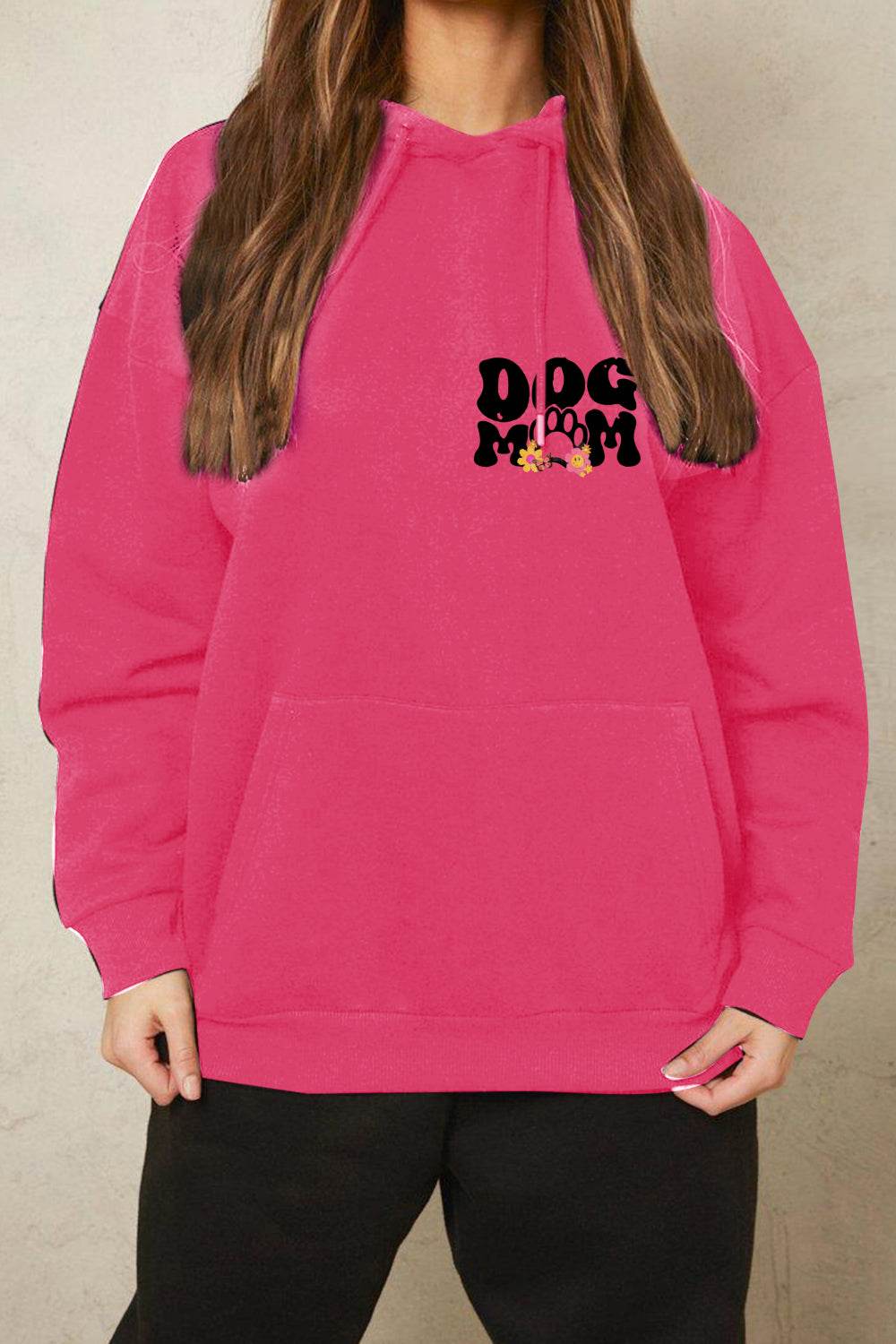 Simply Love Simply Love Full Size DOG MOM Graphic Hoodie - Purcell's Clothing Company