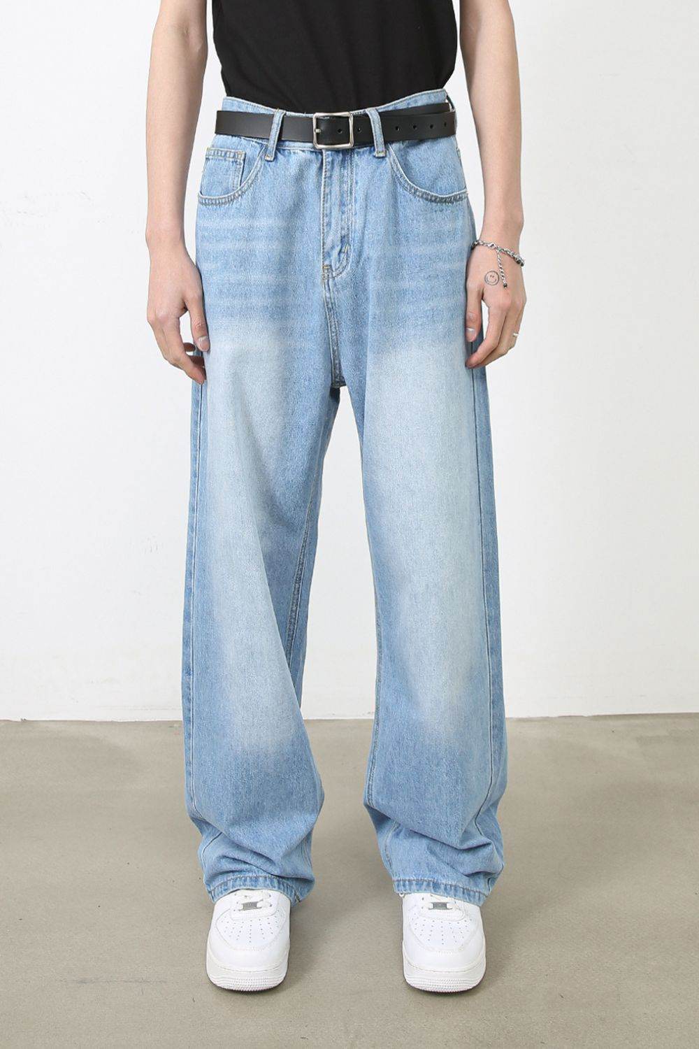 Men's Wide Straight Jeans with Pockets - Purcell's Clothing Company