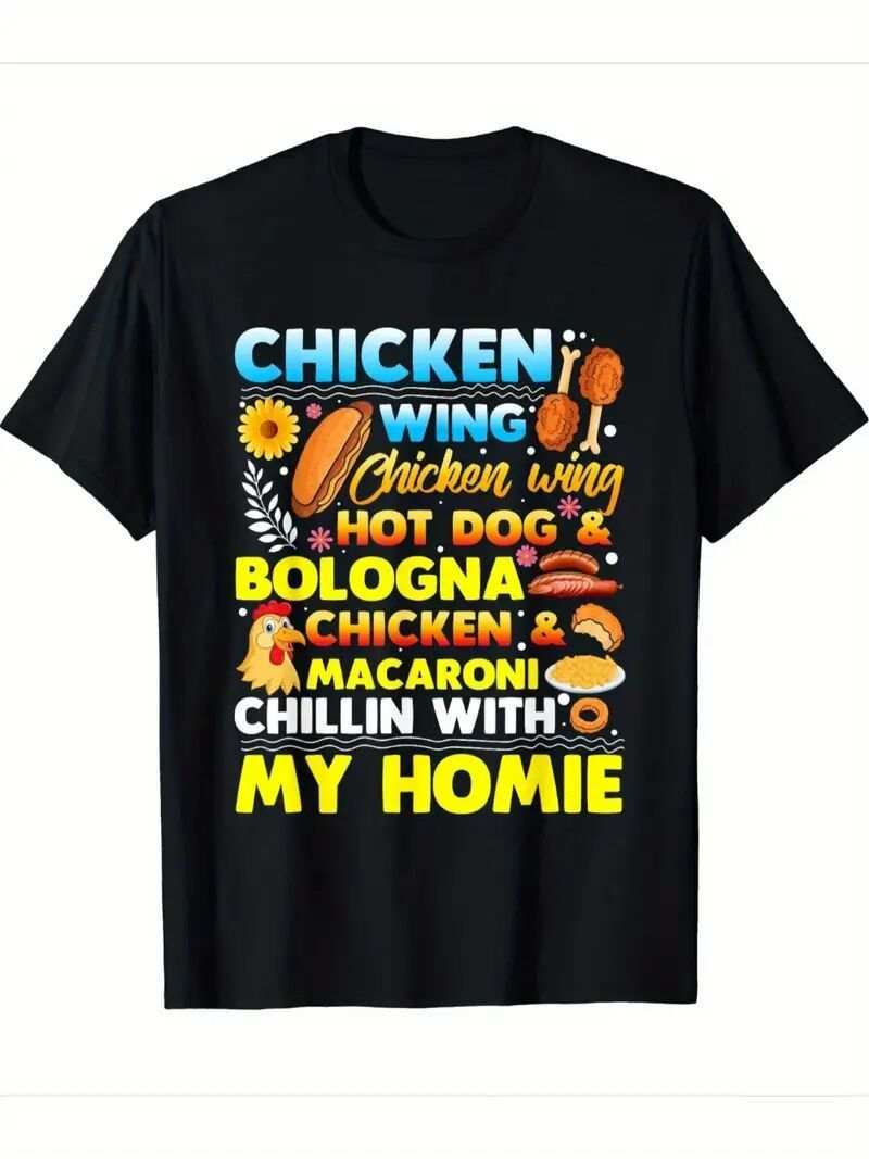 Chicken Wang Print T-Shirt