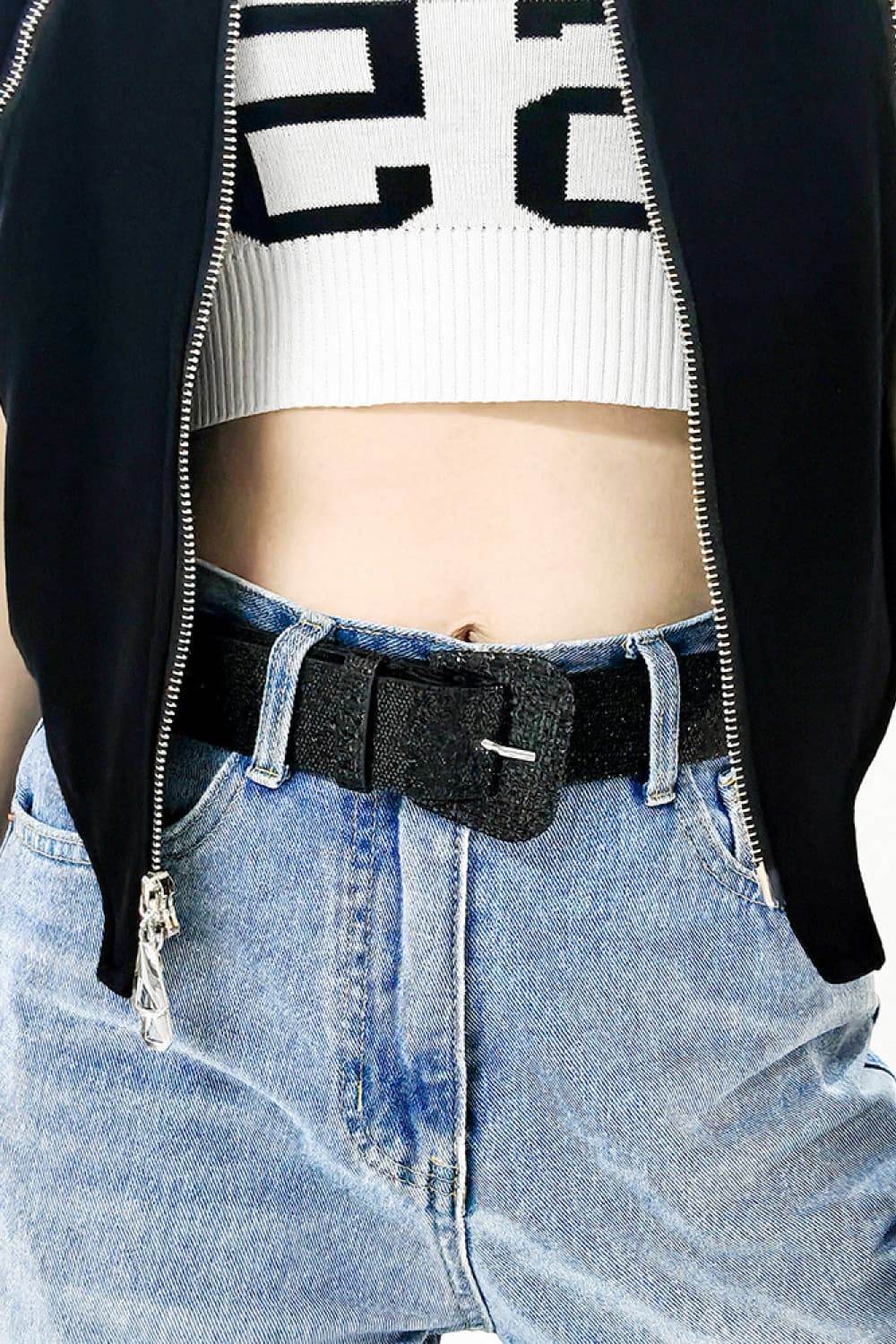Glitter PU Leather Belt - Purcell's Clothing Company