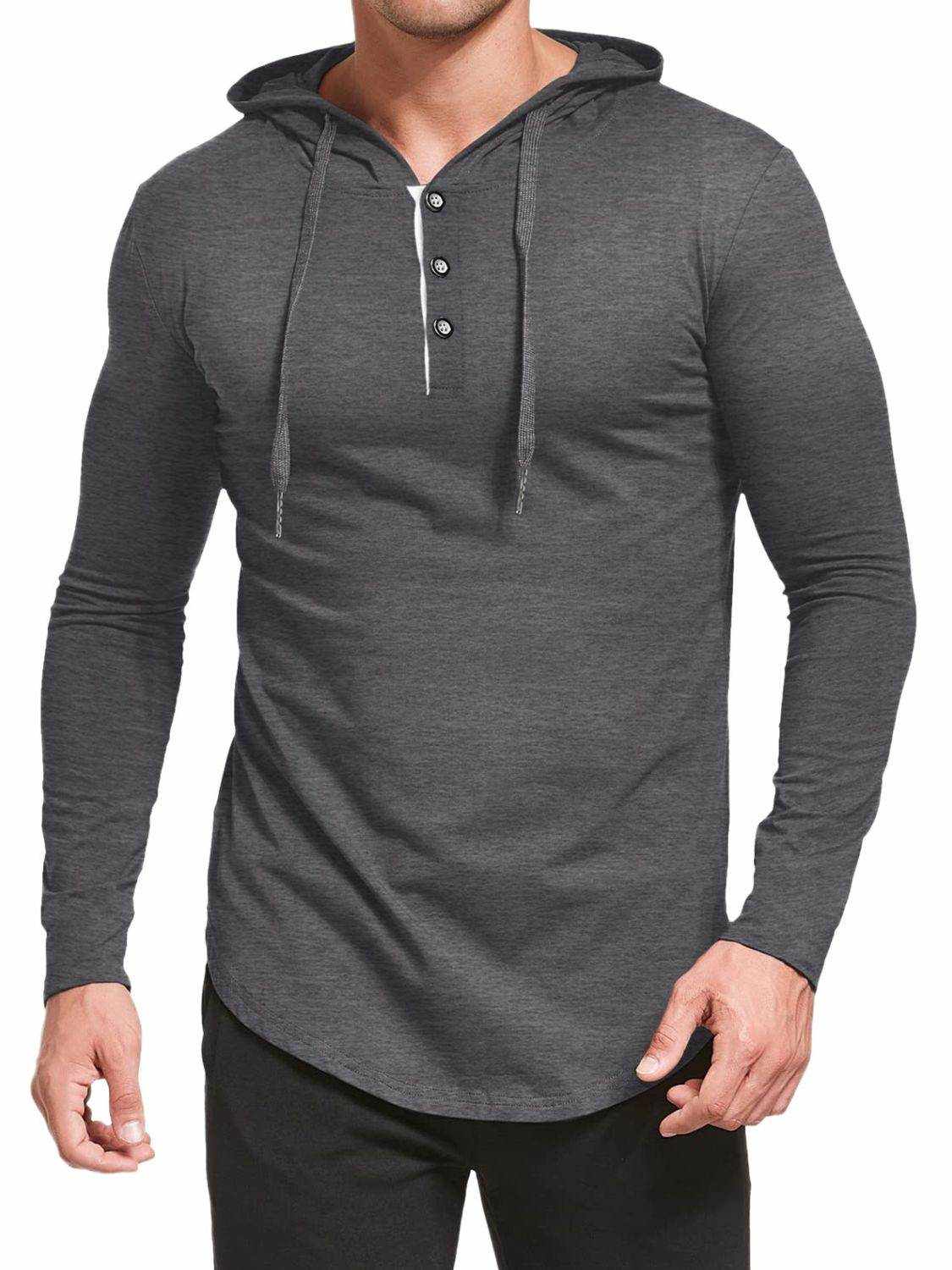 Men's Plus Size Drawstring Long Sleeve Hoodie - Purcell's Clothing Company