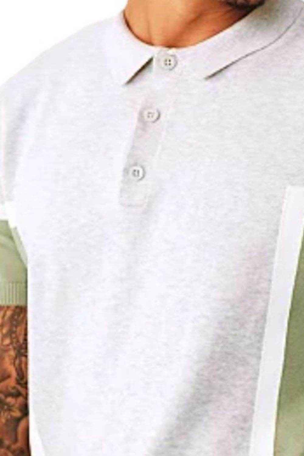 Button Short Sleeve Contrast Polo - Purcell's Clothing Company