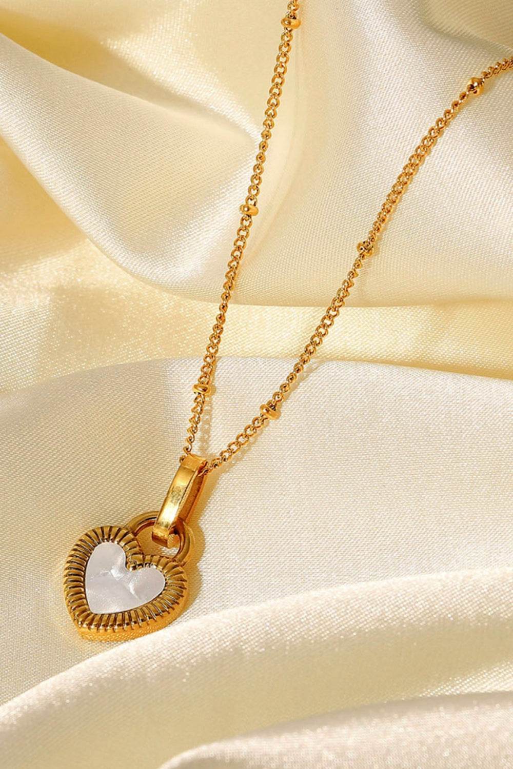 Contrast Heart Pendant Necklace - Purcell's Clothing Company