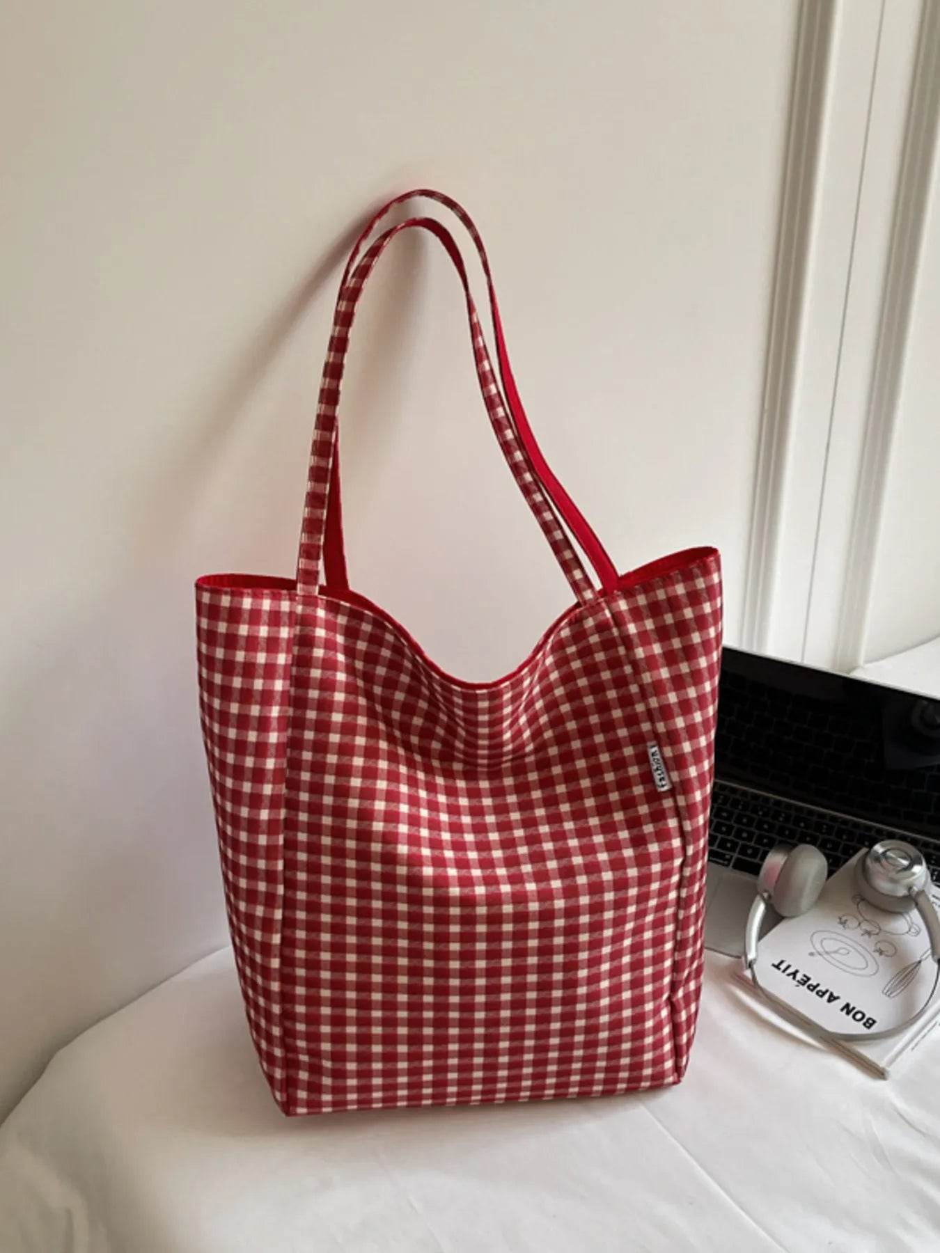 Plaid Pattern Tote Bag - Purcell's Clothing Company