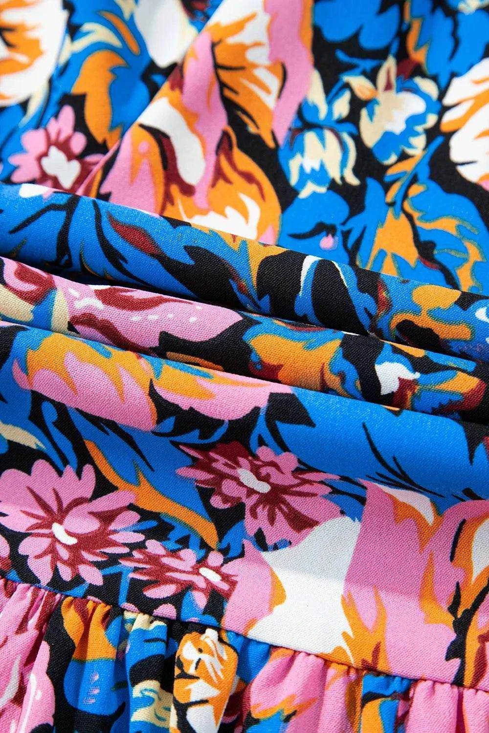 Floral Smocked Spaghetti Straps Wide Leg Jumpsuit - Purcell's Clothing Company