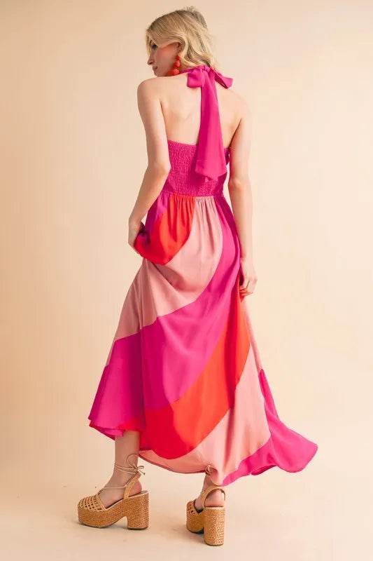 Aemi+Co Color Block Sleeveless Maxi Dress - Purcell's Clothing Company
