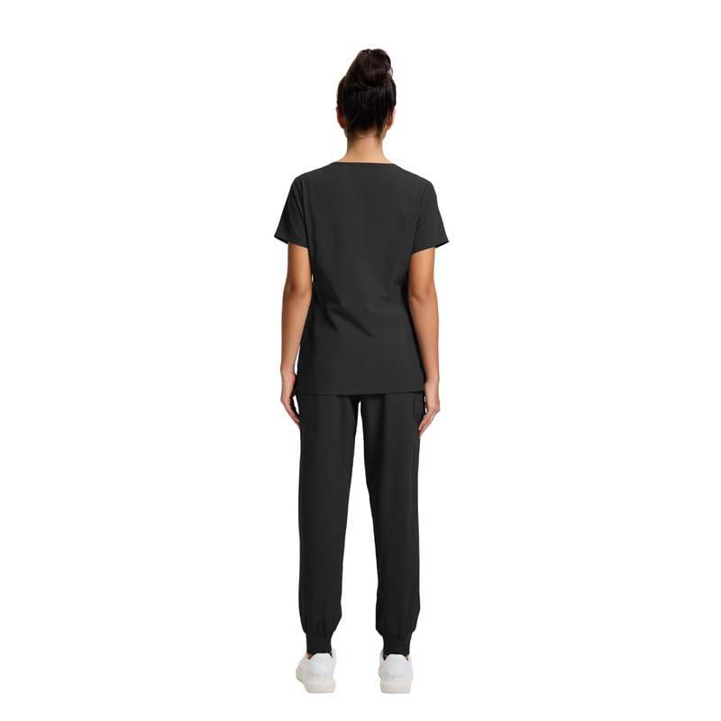 Yoga Waistband Scrub Set W/ V-Neck Top - Purcell's Clothing Company