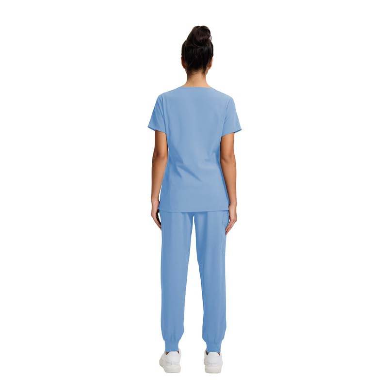 Yoga Waistband Scrub Set W/ V-Neck Top - Purcell's Clothing Company