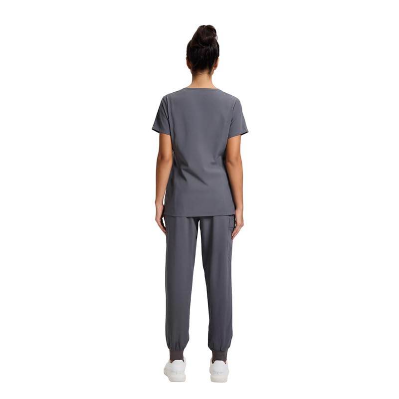 Yoga Waistband Scrub Set W/ V-Neck Top - Purcell's Clothing Company