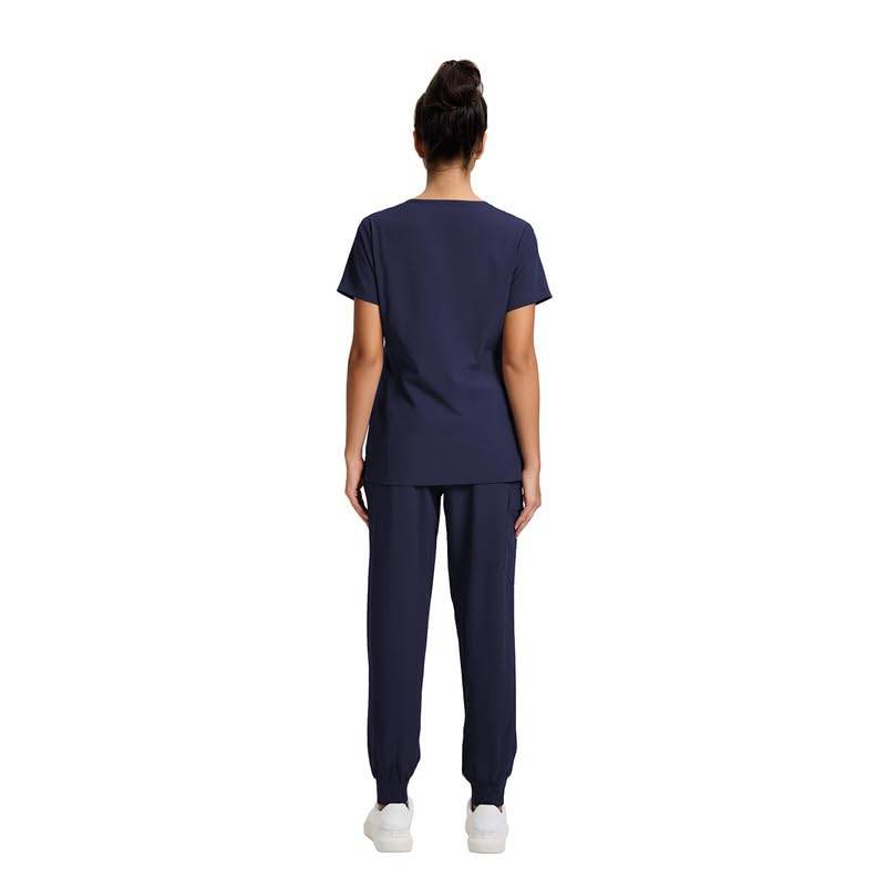 Yoga Waistband Scrub Set W/ V-Neck Top - Purcell's Clothing Company
