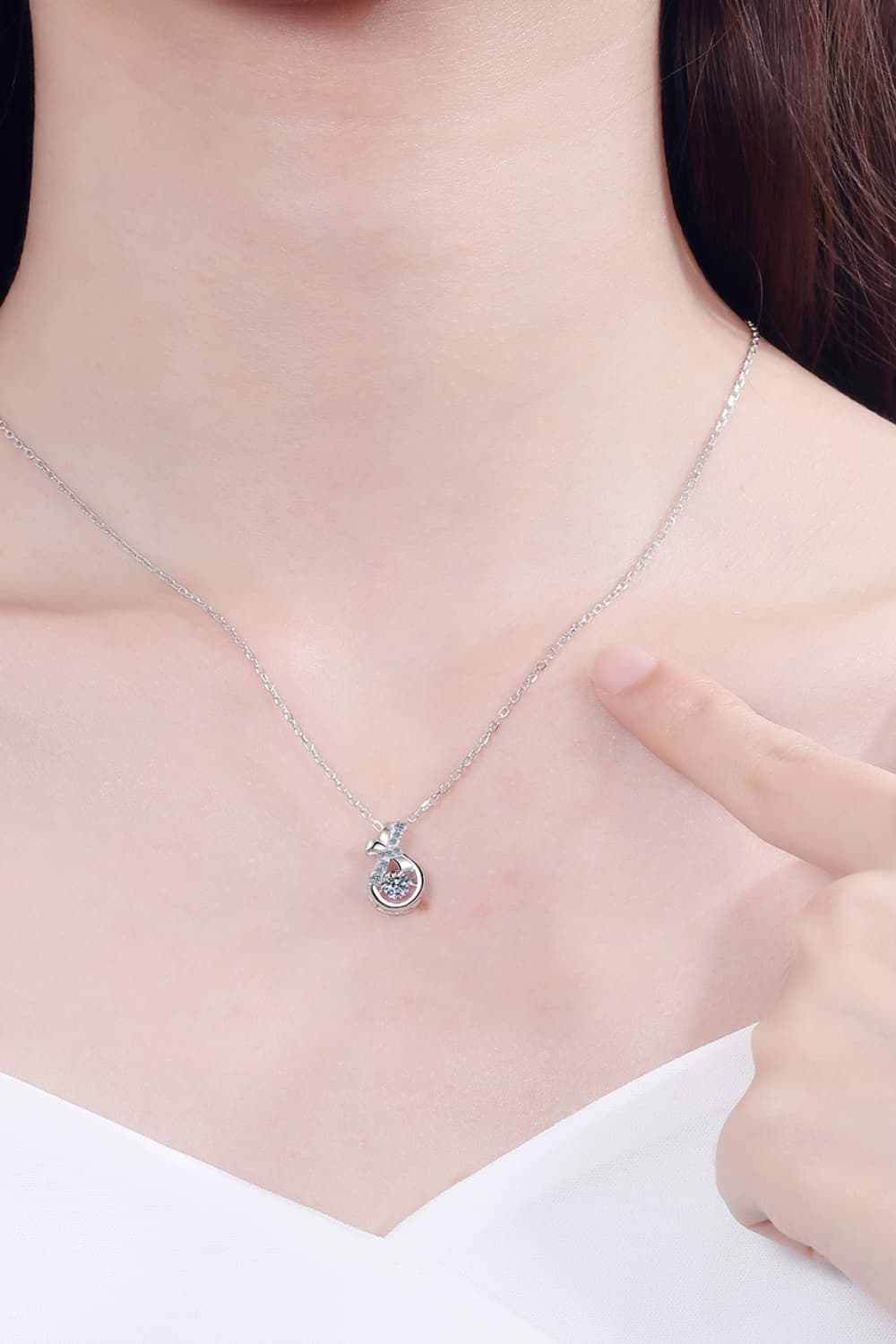 Moissanite 925 Sterling Silver Necklace - Purcell's Clothing Company