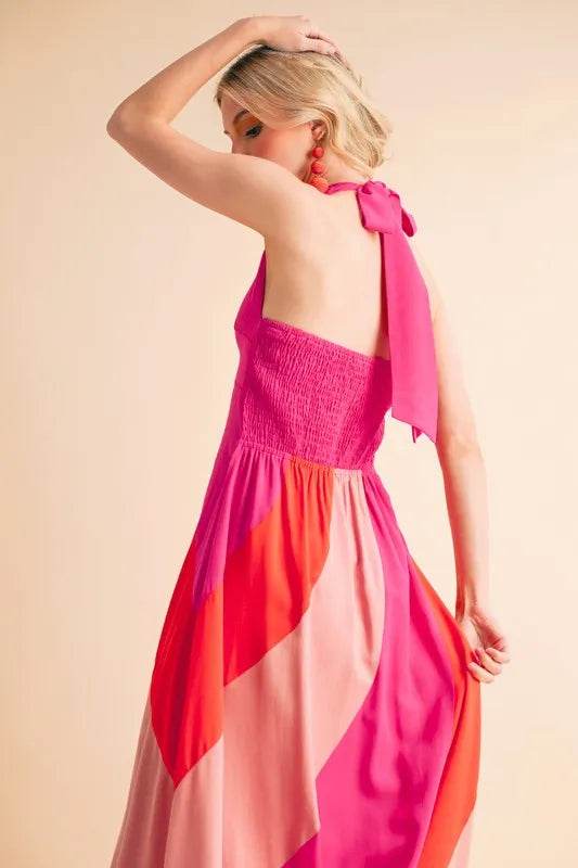 Aemi+Co Color Block Sleeveless Maxi Dress - Purcell's Clothing Company