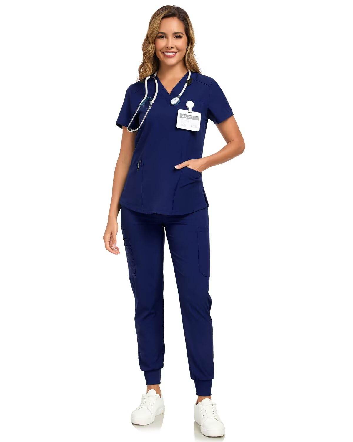 Stretch V-Neck Top & Cargo Pants - Purcell's Clothing Company