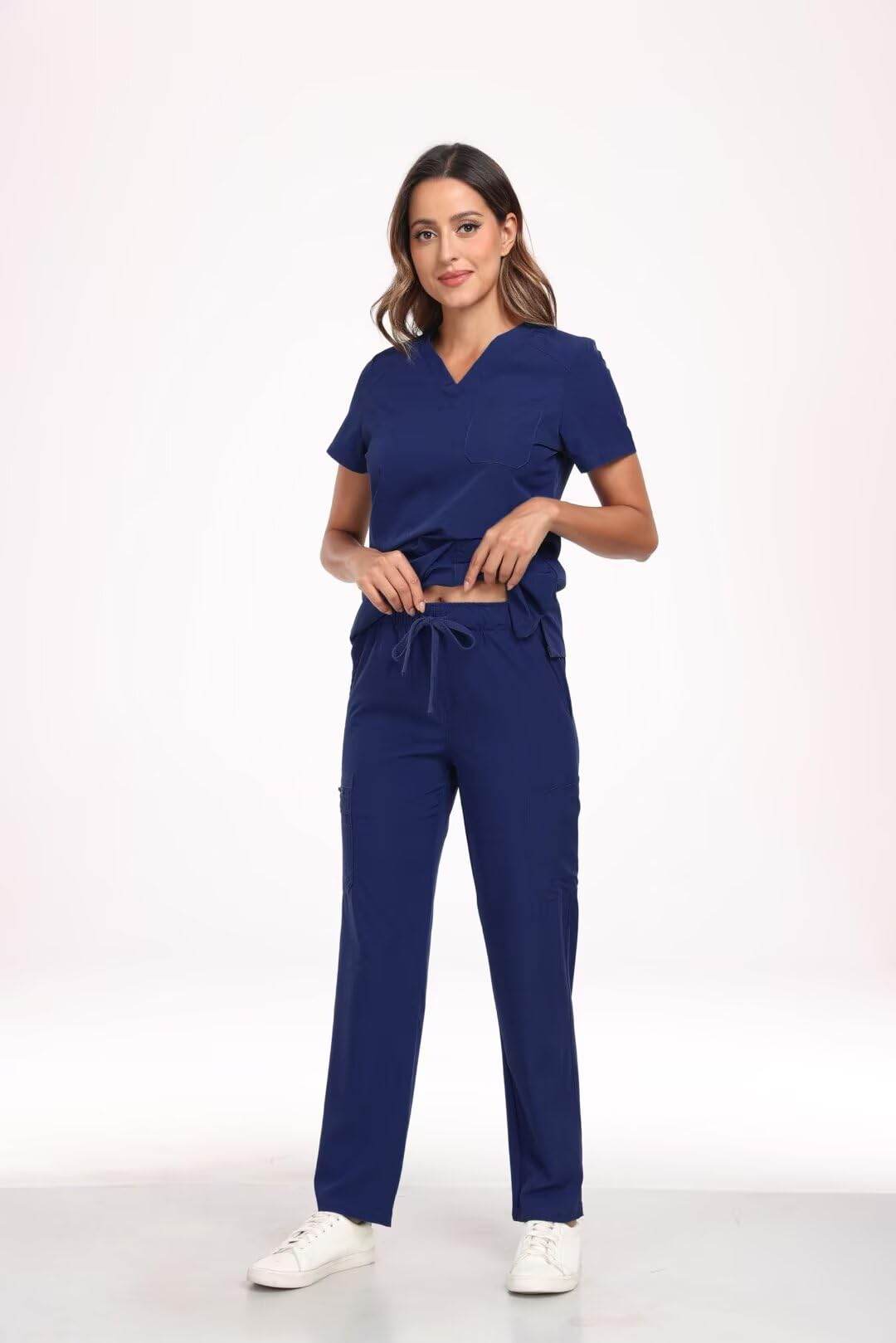 Stretch V-Neck Top & Cargo Pants - Purcell's Clothing Company