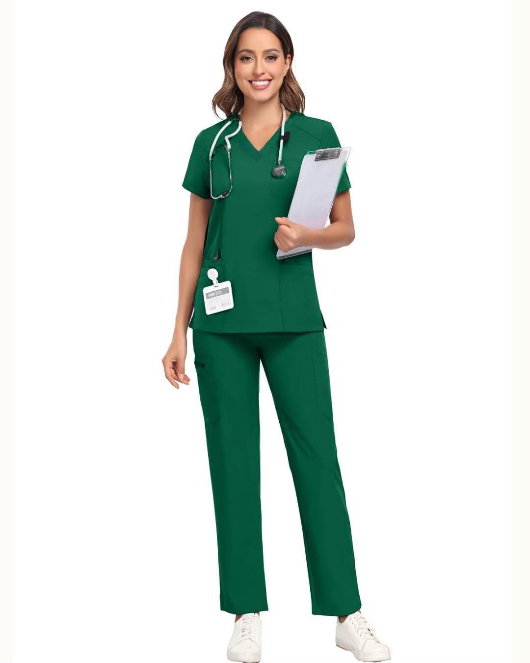 Stretch V-Neck Top & Cargo Pants - Purcell's Clothing Company