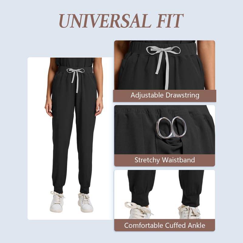 Yoga Waistband Scrub Set W/ V-Neck Top - Purcell's Clothing Company