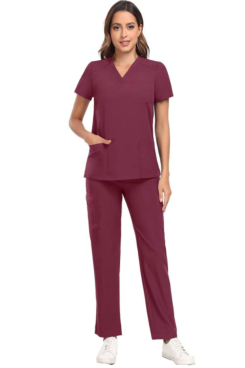 Stretch V-Neck Top & Cargo Pants - Purcell's Clothing Company