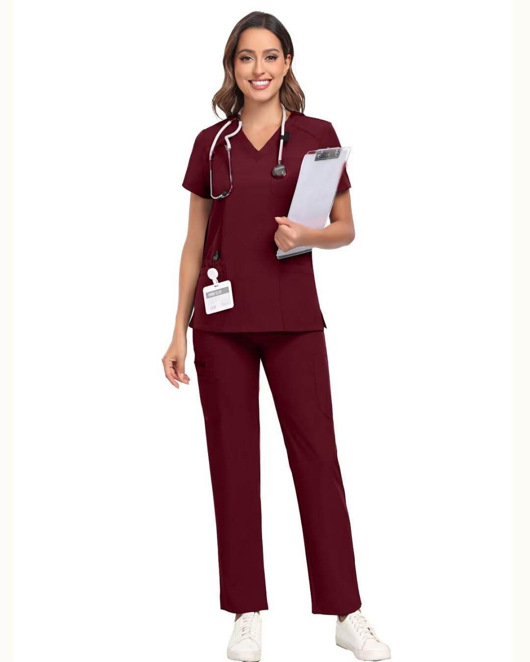 Stretch V-Neck Top & Cargo Pants - Purcell's Clothing Company