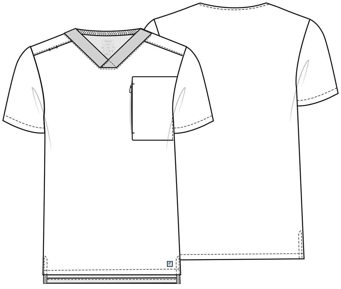 Cherokee V-Neck Scrub Top W/ Zip Pocket - Purcell's Clothing Company