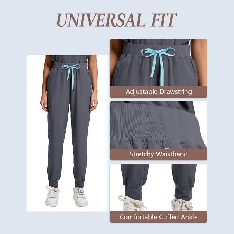 Yoga Waistband Scrub Set W/ V-Neck Top - Purcell's Clothing Company