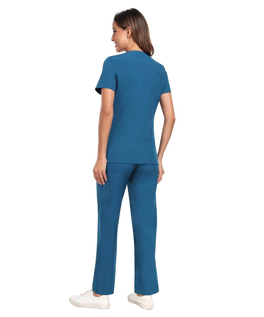 Stretch V-Neck Top & Cargo Pants - Purcell's Clothing Company