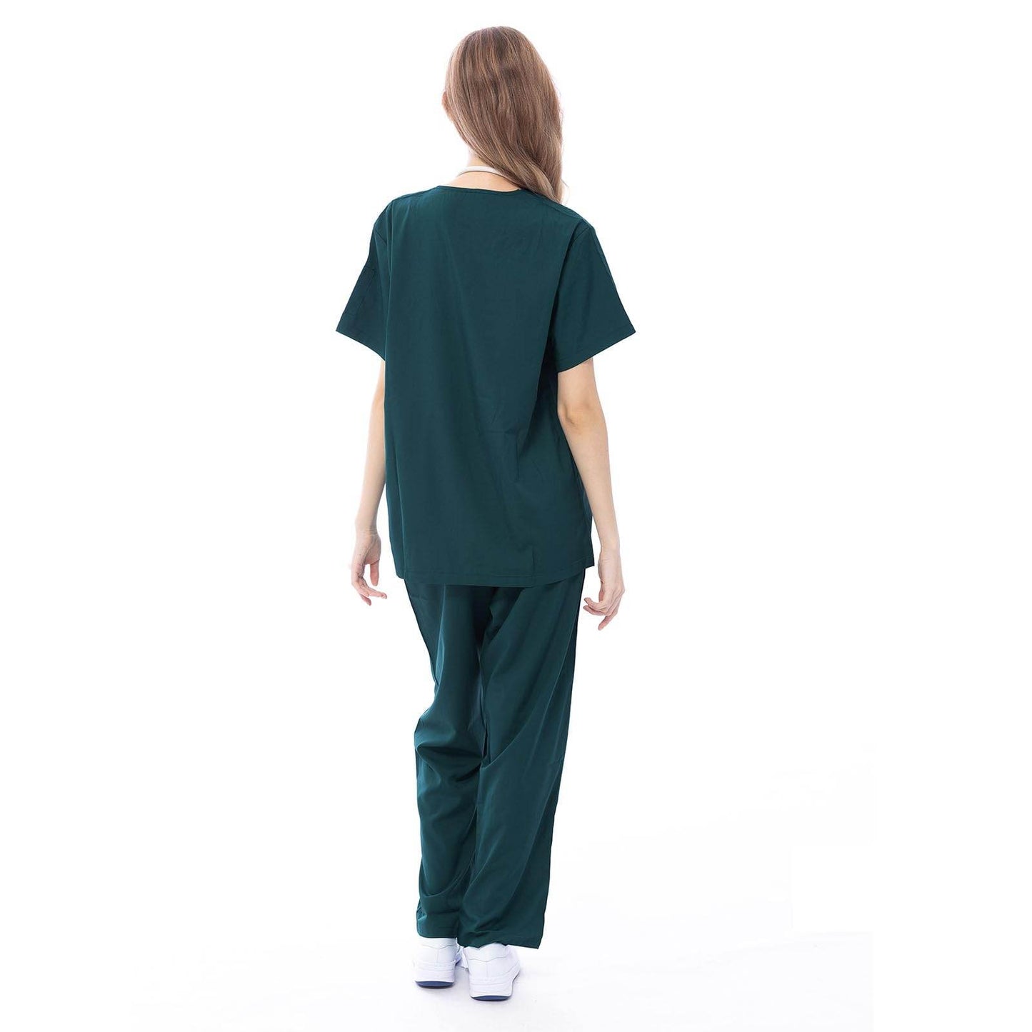 VICOGARD Scrub Set Stretch V-Neck Top & Straight Leg Pants - Purcell's Clothing Company