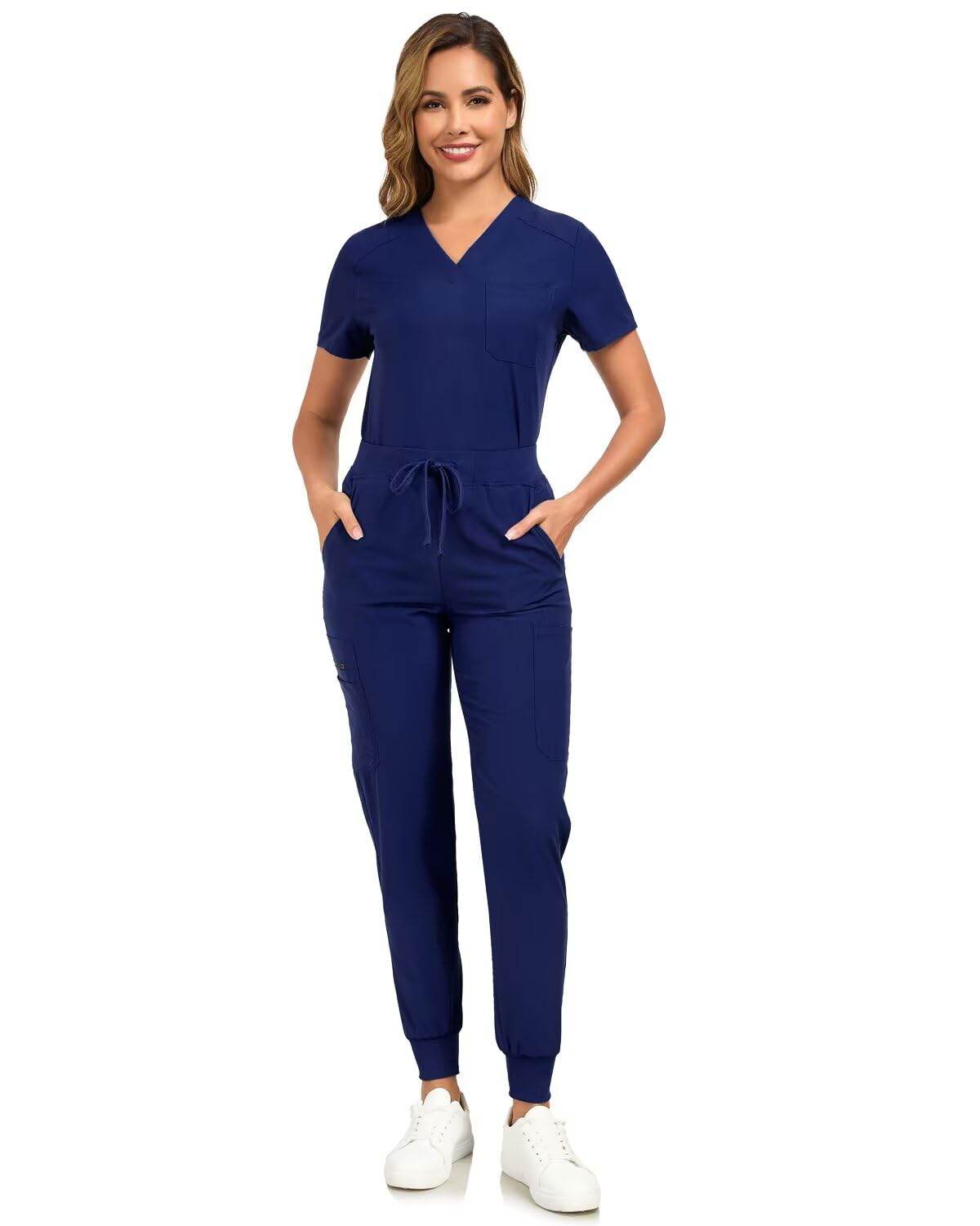 Stretch V-Neck Top & Cargo Pants - Purcell's Clothing Company