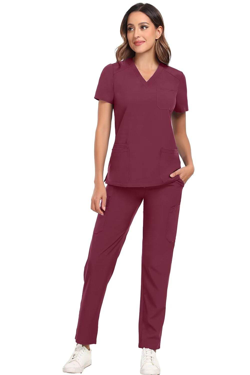 Stretch V-Neck Top & Cargo Pants - Purcell's Clothing Company