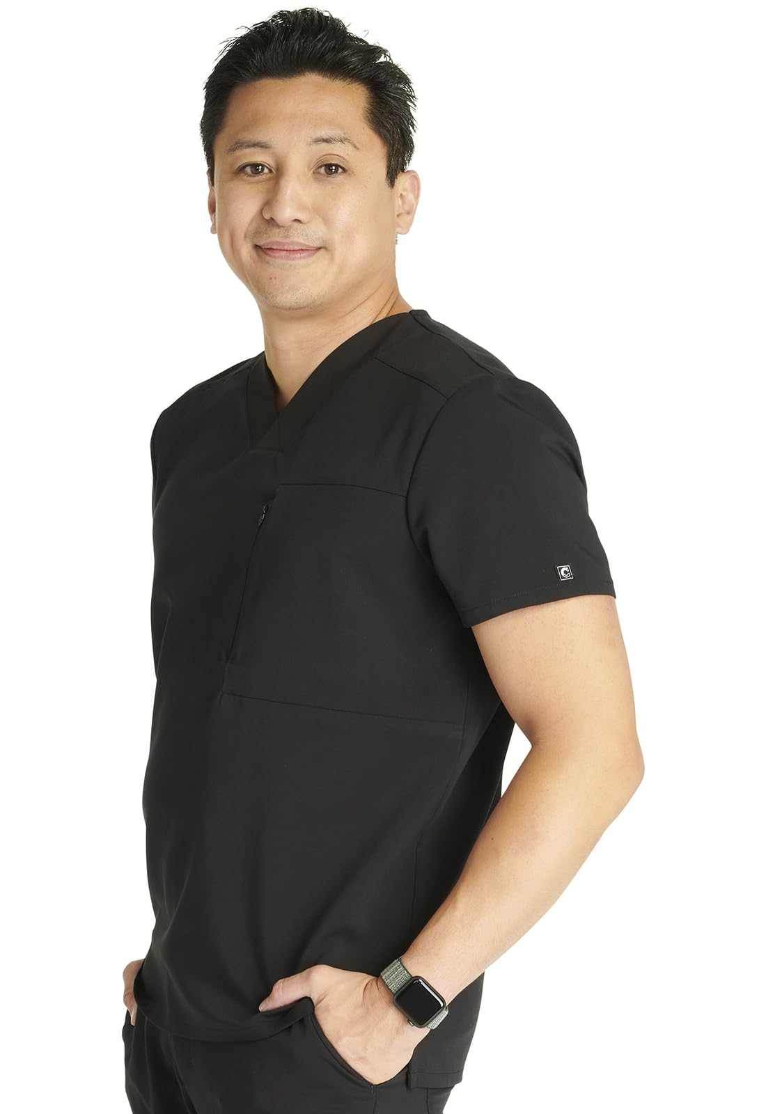 Cherokee V-Neck Scrub Top W/ Zip Pocket - Purcell's Clothing Company