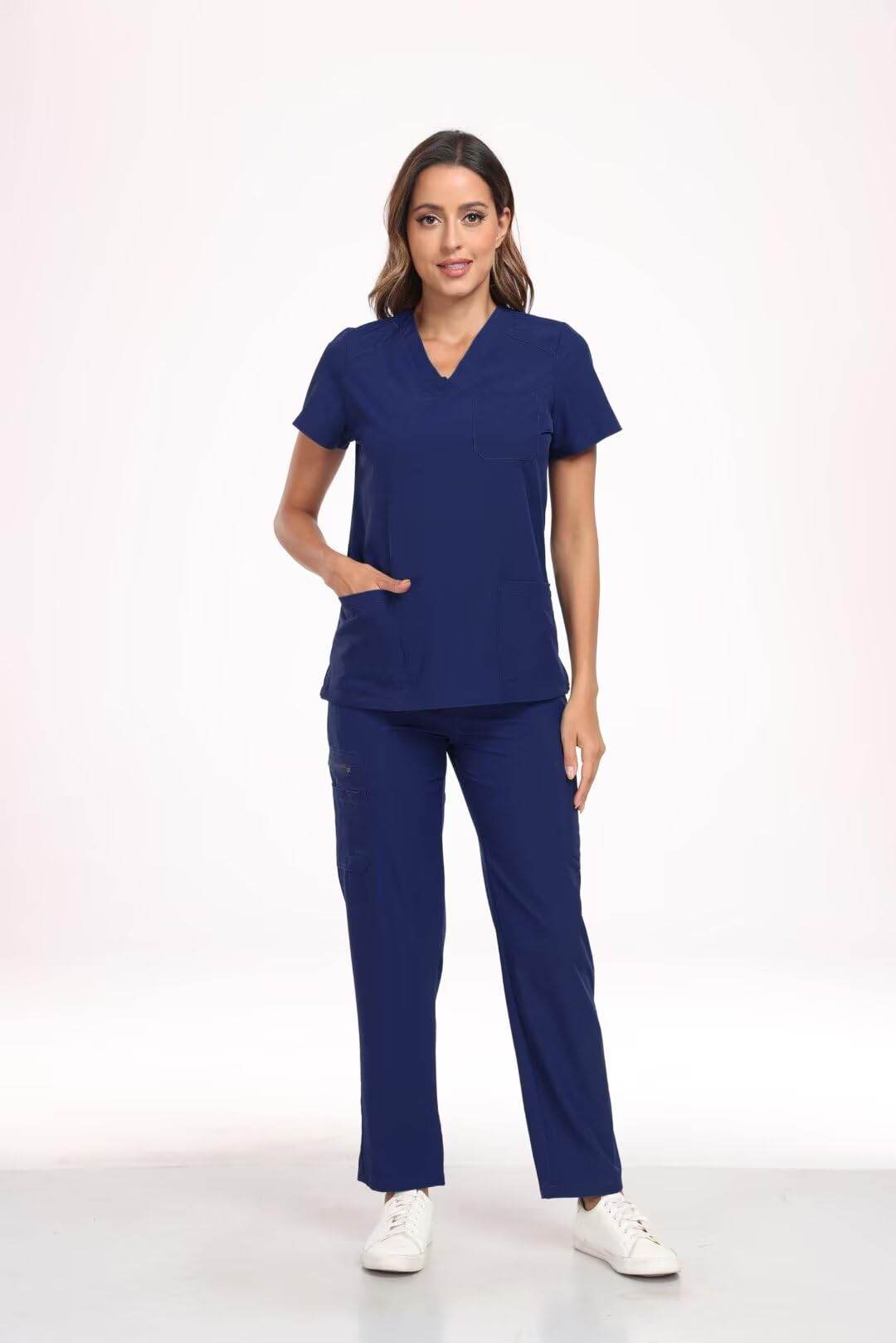 Stretch V-Neck Top & Cargo Pants - Purcell's Clothing Company