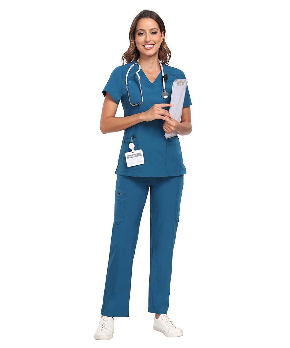 Stretch V-Neck Top & Cargo Pants - Purcell's Clothing Company