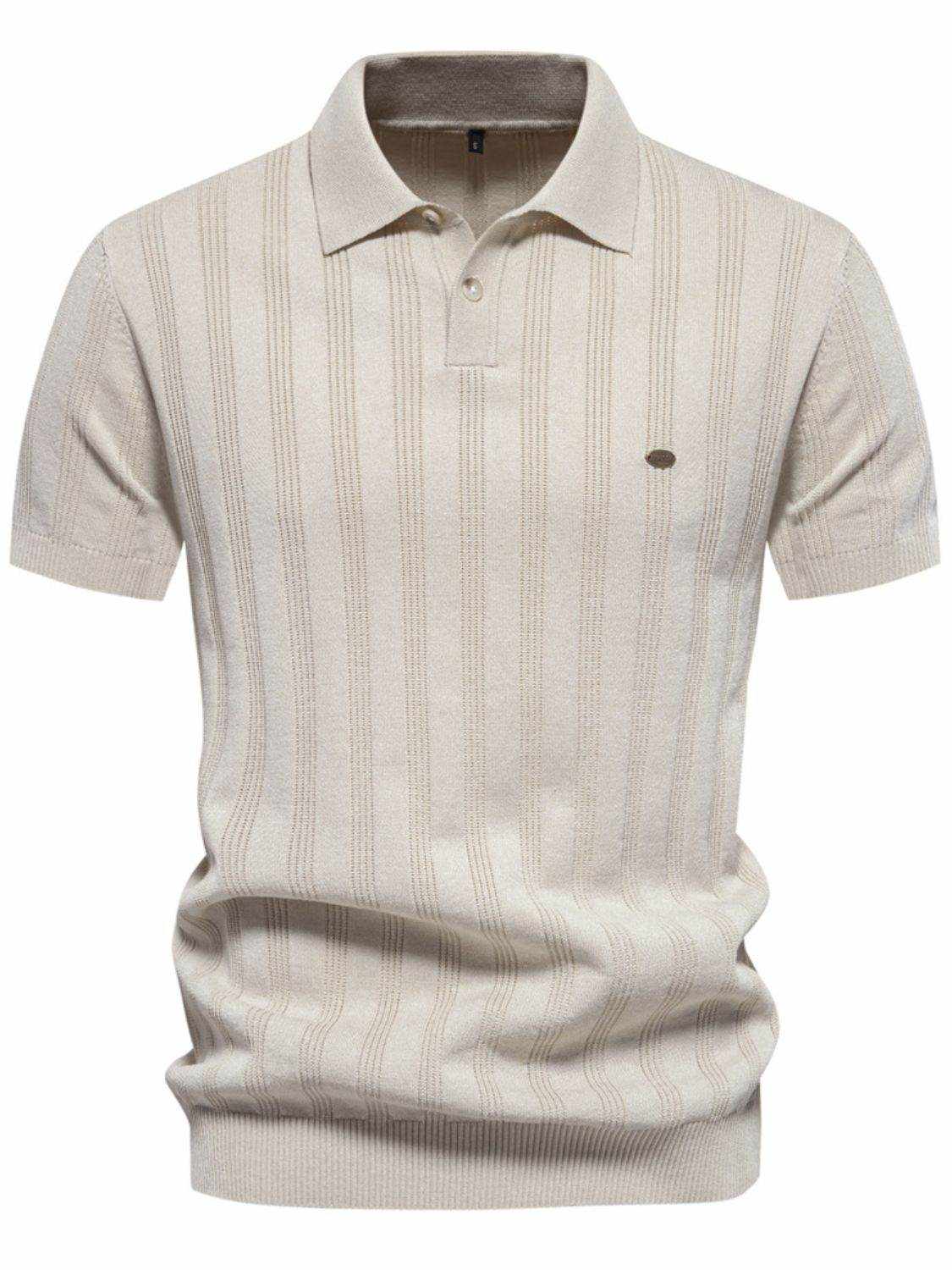 Collared Neck Short Sleeve Knit Polo - Purcell's Clothing Company