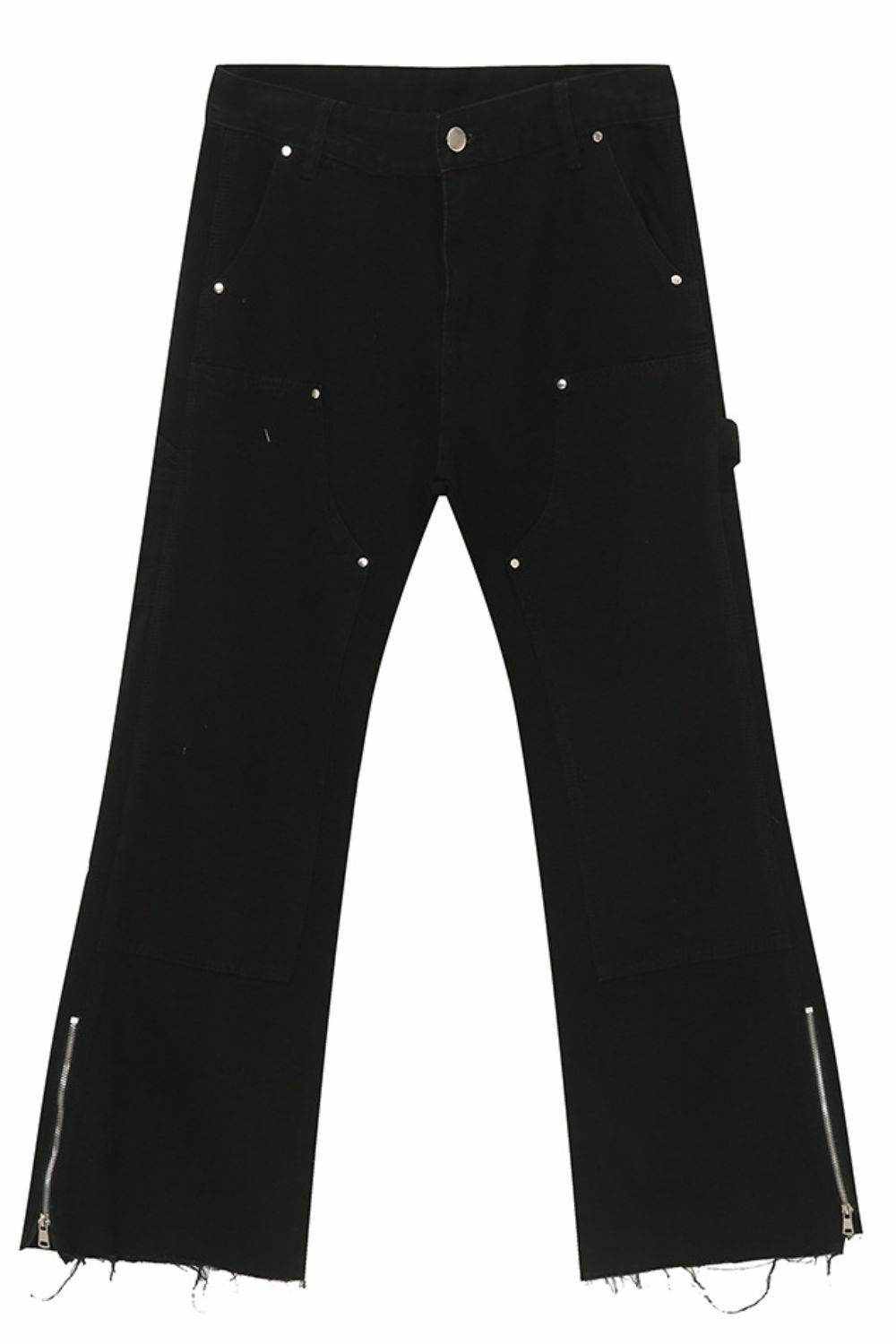 Men's Raw Hem Bootcut Jeans with Zip-Up Sides - Purcell's Clothing Company