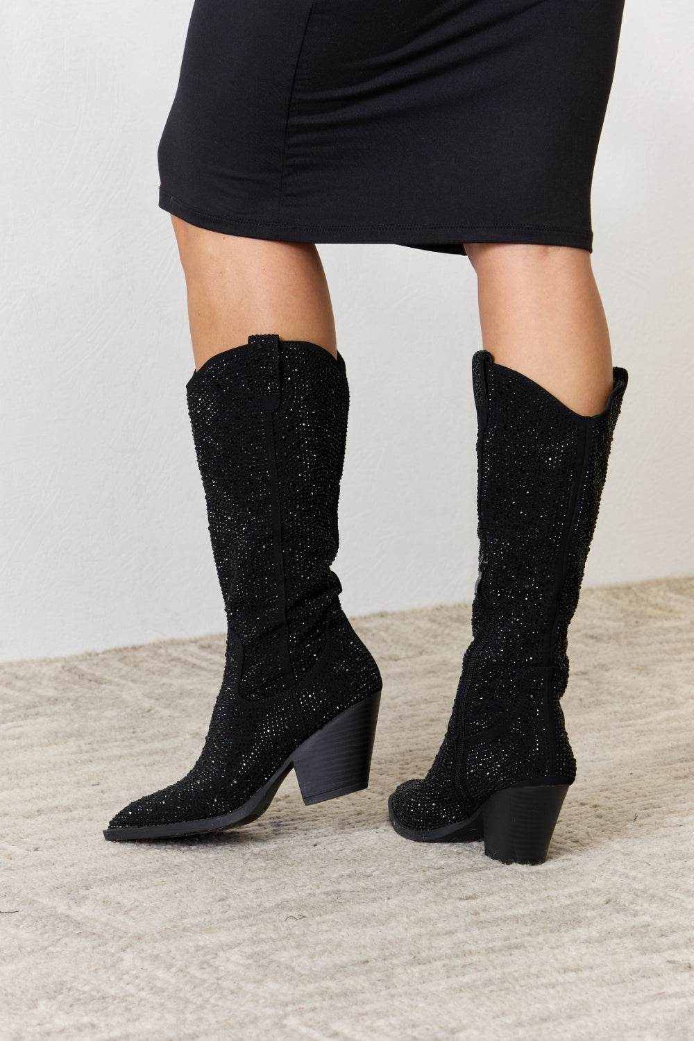 Forever Link Rhinestone Knee High Cowboy Boots - Purcell's Clothing Company