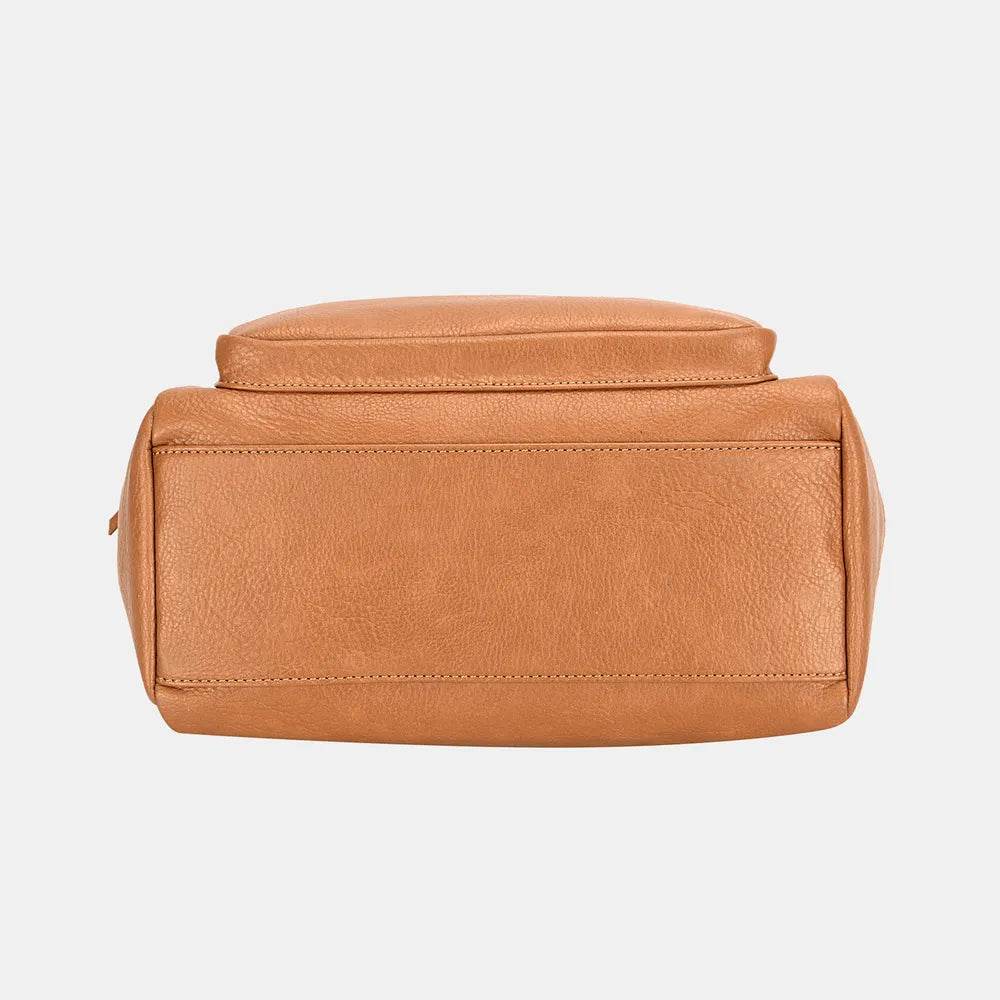 David Jones Zipper PU Leather Handbag - Purcell's Clothing Company
