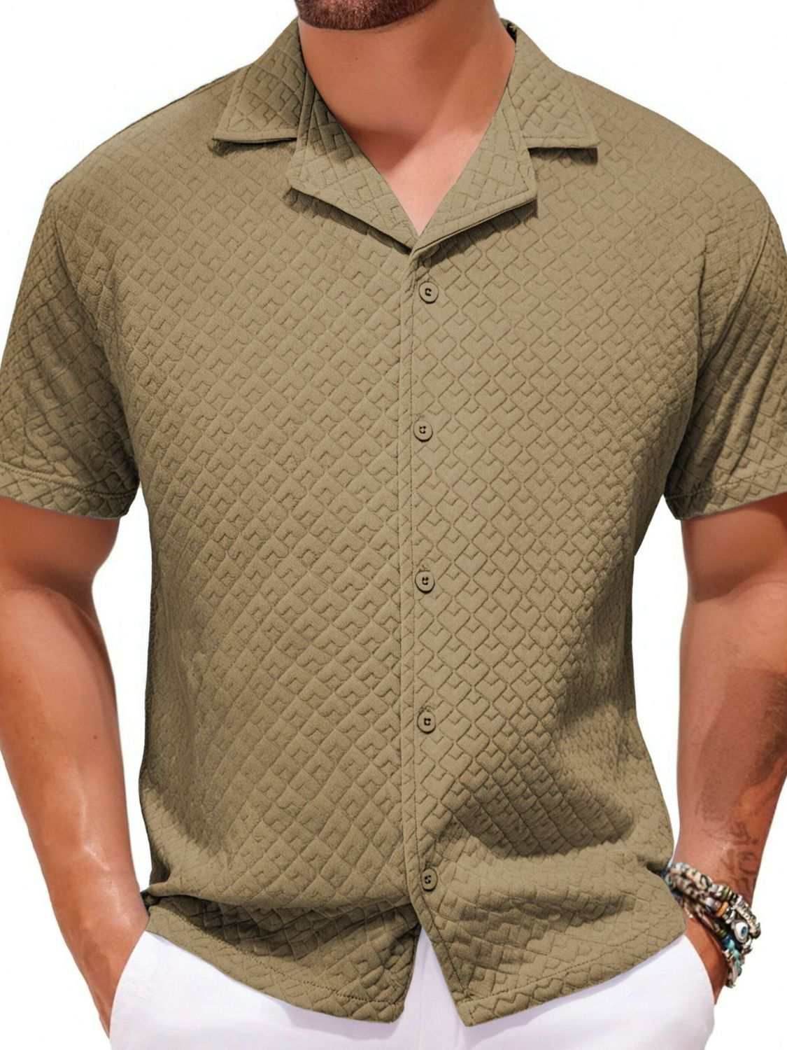 Men's Plus Size Button Down Short Sleeve Shirt - Purcell's Clothing Company