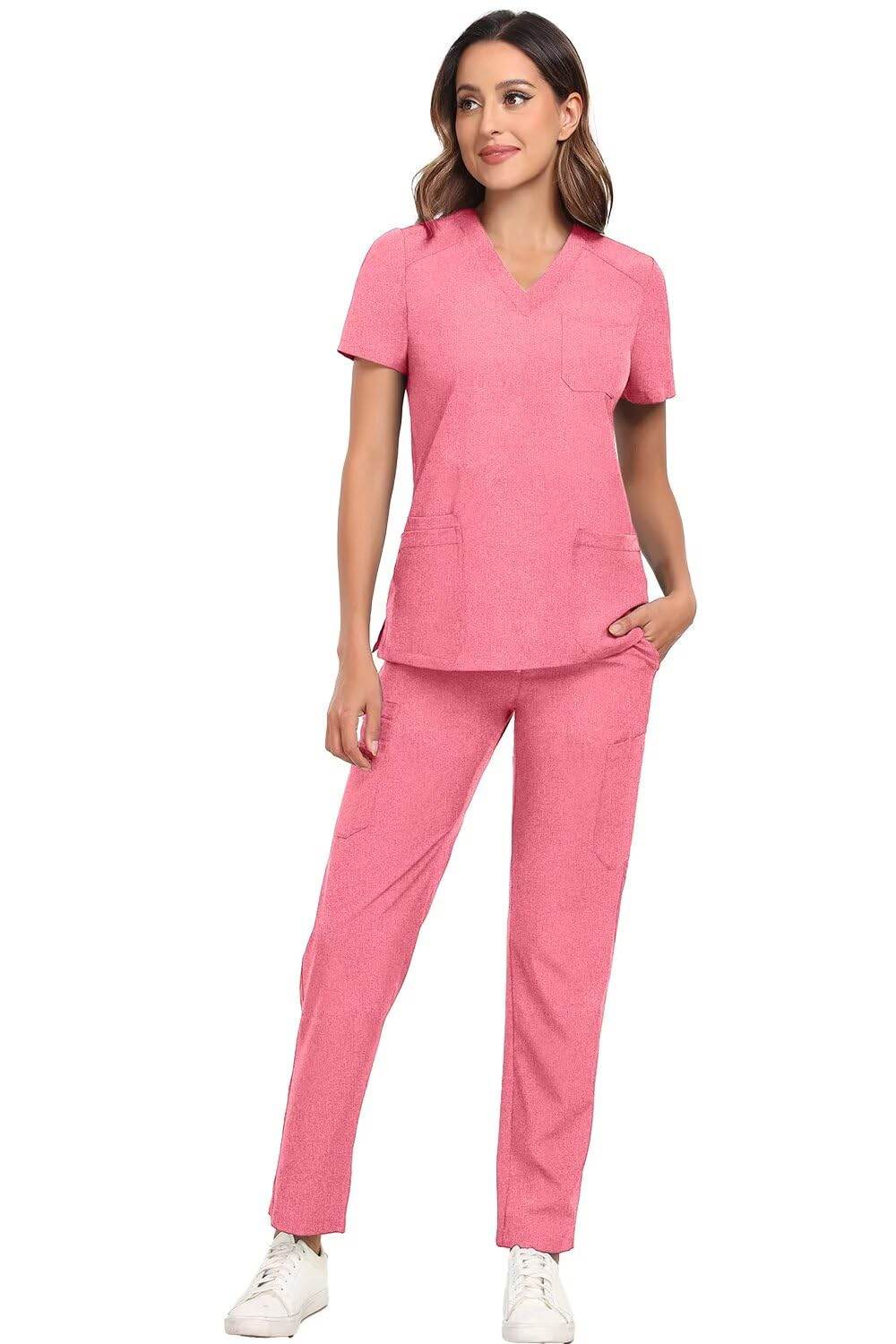 Stretch V-Neck Top & Cargo Pants - Purcell's Clothing Company