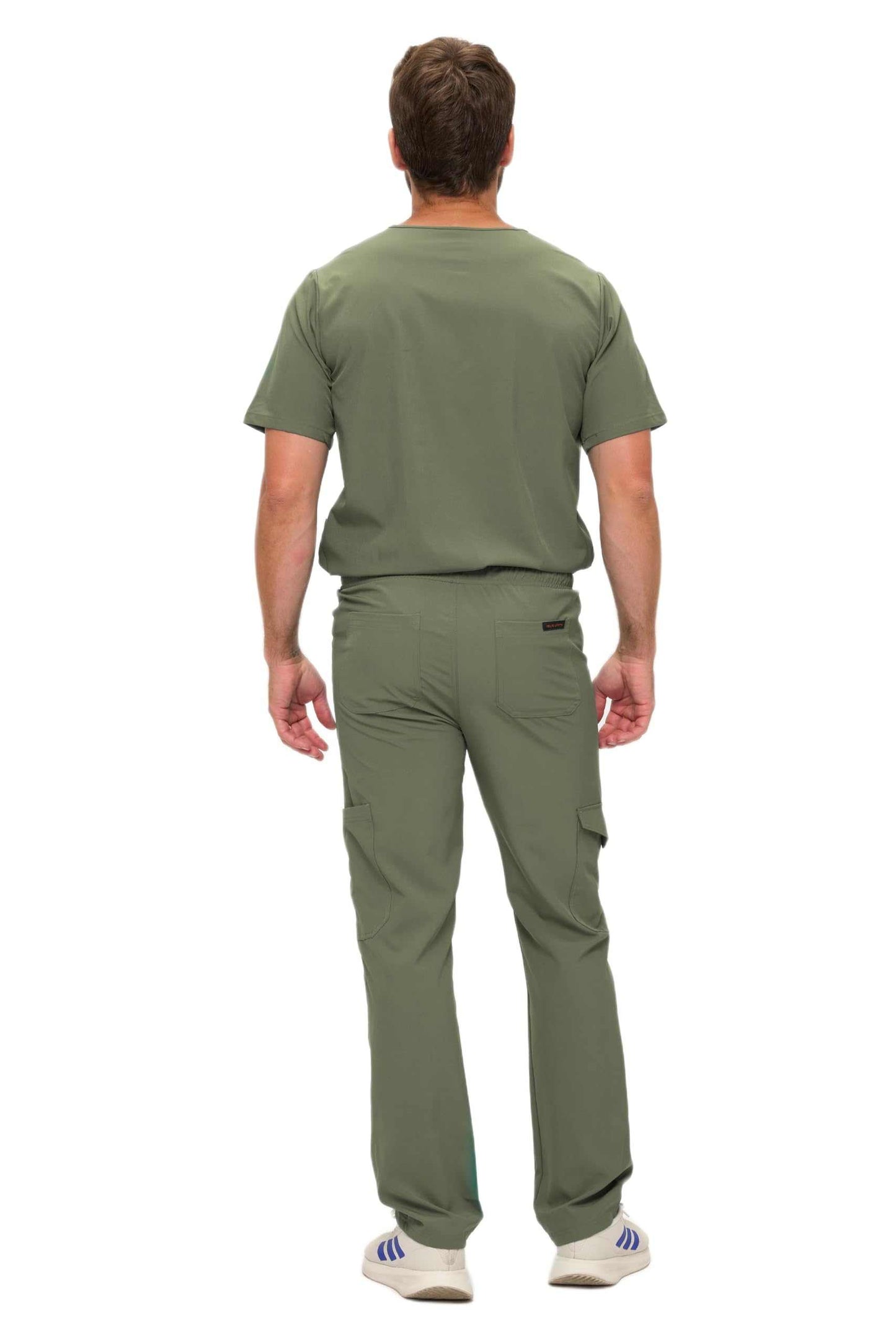 Multi-Pocket Cargo Scrub Set
