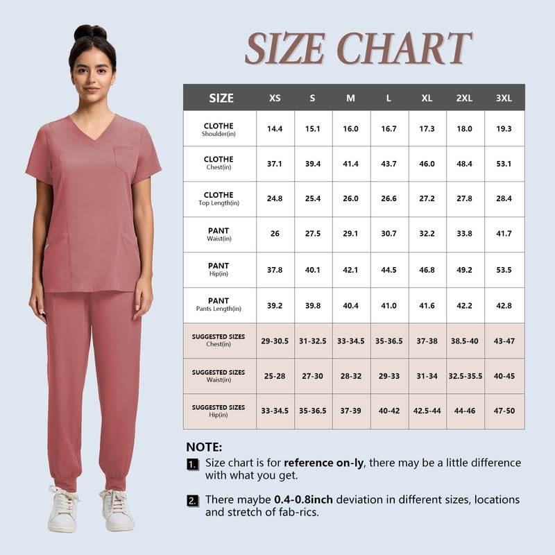 Yoga Waistband Scrub Set W/ V-Neck Top - Purcell's Clothing Company