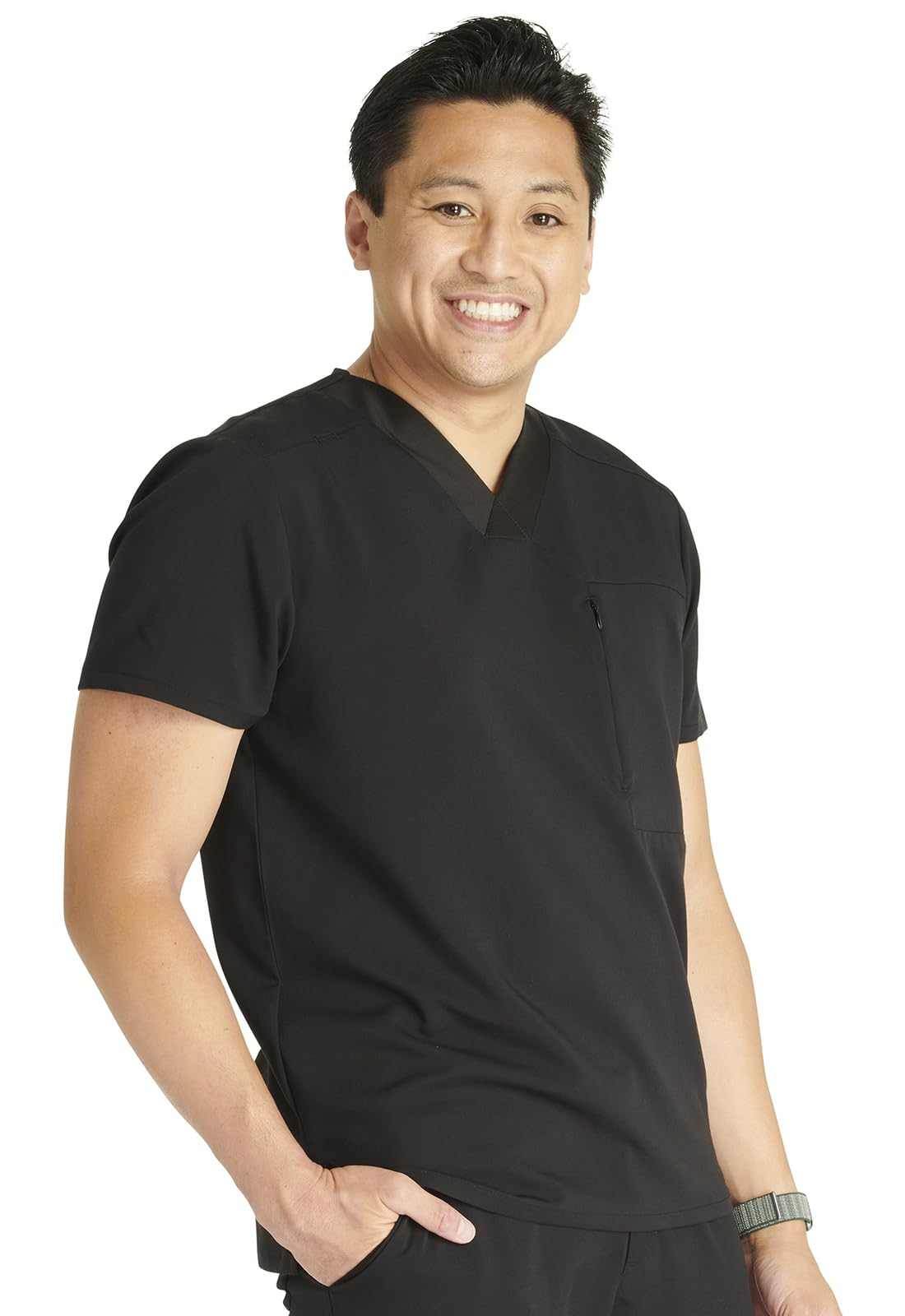 Cherokee V-Neck Scrub Top W/ Zip Pocket - Purcell's Clothing Company