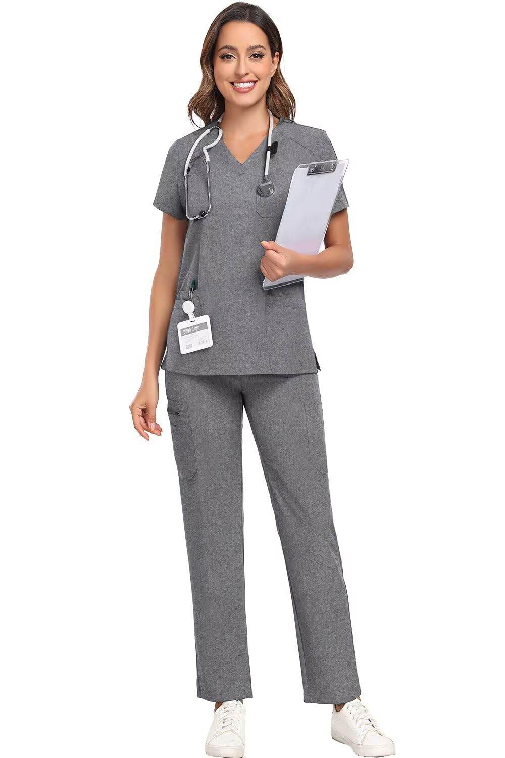 Stretch V-Neck Top & Cargo Pants - Purcell's Clothing Company