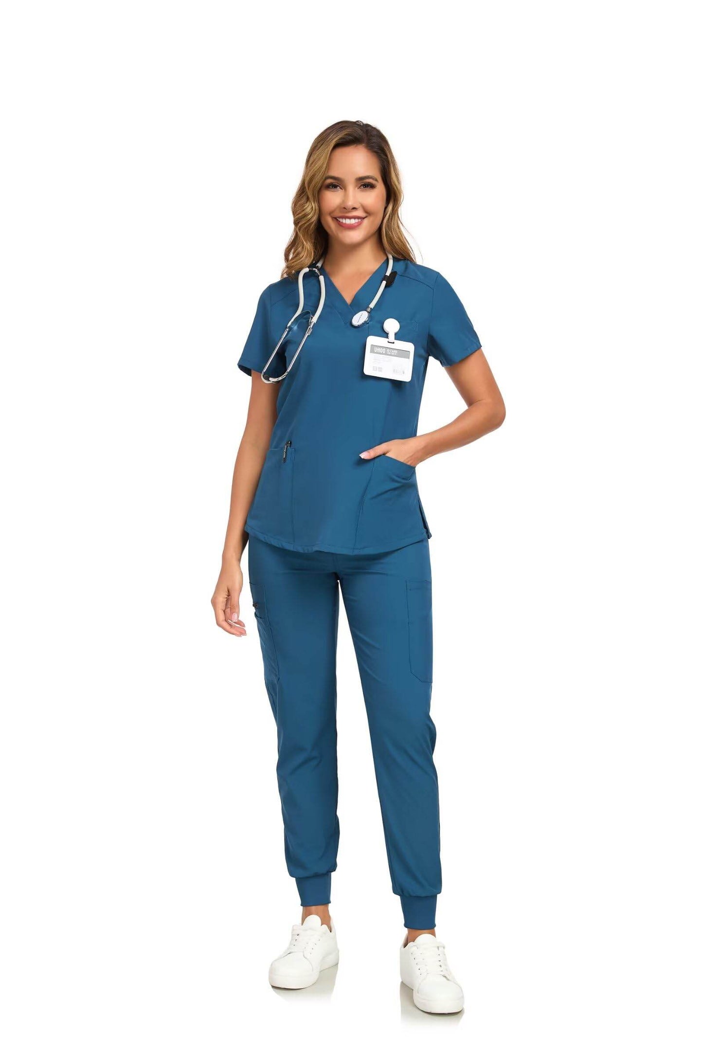 Stretch V-Neck Top & Cargo Pants - Purcell's Clothing Company